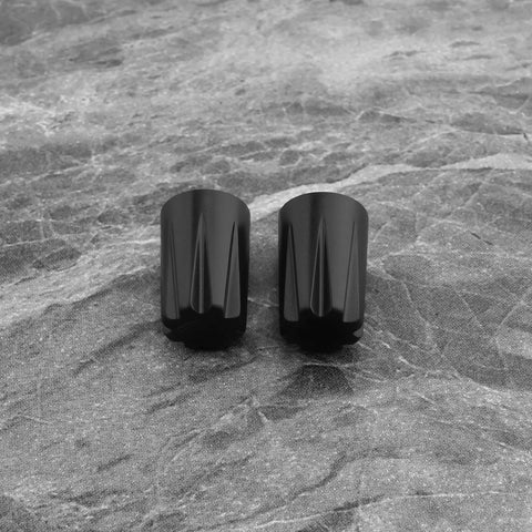 Bulk 50 Pack 6mm D Shaft Rotary Encoder Knob Set with D Hole Concave Cap, Black Potentiometer Knobs for DJ Gear and Audio Equipment