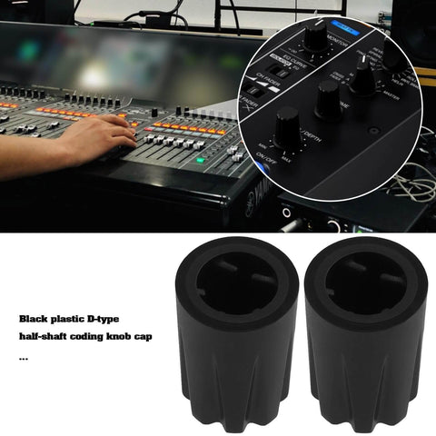 Bulk 50 Pack 6mm D Shaft Rotary Encoder Knob Set With D Hole Concave Cap Potentiometer Knobs Black for DJ Gear