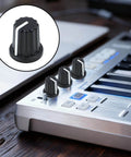 12 Pack 6mm D Type Potentiometer Knobs for Potentiometers and Encoders black plastic rotary knobs on audio mixer