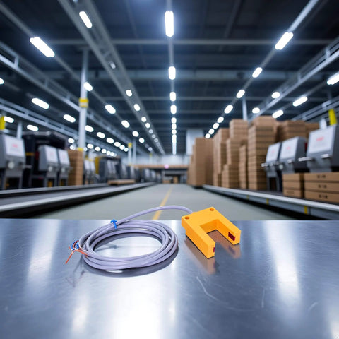 DC 10 To 30V Photoelectric Sensor Switch NPN 3 Wire U Shaped Photocell Sensor For Automation 30mm Detection on conveyor