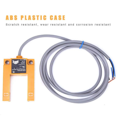 DC 10 To 30V Photoelectric Sensor Switch NPN 3 Wire U Shaped Photocell Sensor for Automation, ABS housing, cable coiled