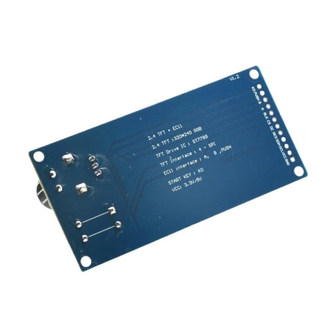 Back view of Dope TFT Display Screen Kit with SPI interface for 1.8 and 2.4 inch displays, ideal for DIY Arduino and Raspberry Pi projects.