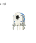7mm Shaft Mouse Wheel Encoder from 5 Pack, durable ABS metal housing, 300W Life, silver finish, for gaming mice DIY mods and repairs