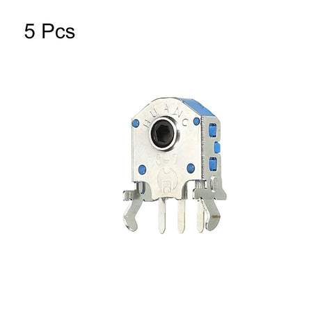 7mm Shaft Mouse Wheel Encoder from 5 Pack, durable ABS metal housing, 300W Life, silver finish, for gaming mice DIY mods and repairs
