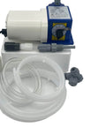 Diaphragm Metering Pump For Water Treatment And Chlorine Dosing, 30 Gallons Per Day Max, 100 PSI, 115 Volt with tubing connections