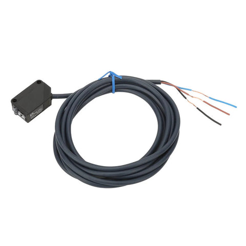 Diffuse Reflection Photoelectric Switch Sensor For Industrial Automation, NPN Output, 12-24V DC, coiled cable, infrared receiver
