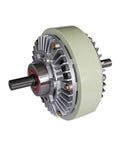 Double Shaft Magnetic Particle Clutch For Paper, Printing And Rubber Industry, 24 V DC, side view showing dual shafts
