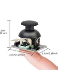 Six Pack Dual Axis Joystick Module For DIY Projects With Analog X And Y Outputs And Digital Z Output on fingertip for scale