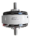 50Nm 5kg Dual Axle Magnetic Particle Clutch FL50S, industrial magnetic braking system, front view, high-torque application