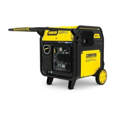 11,000 Watt Electric Start Dual Fuel Portable Inverter Generator With Quiet Technology And CO Shield For Home Backup Power Run On Gas Or Propane