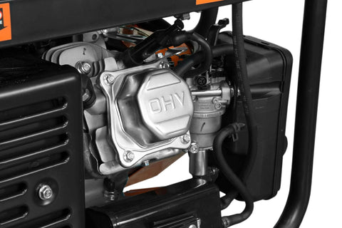 Close-up of engine in Dual Fuel Portable Generator With 4750 Surge Watts And 3800 Running Watts, 120V And 240V Output, DF475T