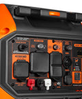 Close-up view of controls on the 6800-Watt Dual Fuel RV-Ready Inverter Generator With Electric Start, Fuel Shut Off, CO Watchdog