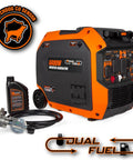 6800-Watt Dual Fuel RV-Ready Inverter Generator with accessories and CO Watchdog sensor