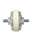 Dual Shaft Magnetic Particle Clutch And PC Magnetic Particle Brake For 24V Motors, FL200A-1 And FL200S-1, side view