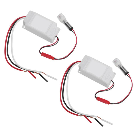 Auto Dusk To Dawn Photoelectric Sensor Light Switch 110V To 240V AC IP33 Outdoor street light controllers with wires, 2-pack