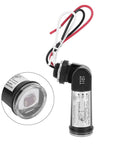 Dusk To Dawn Photoelectric Switch With Light Sensor for outdoor lighting control, black and white wiring visible, side view