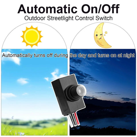 Image of 3-Pack Dusk To Dawn Outdoor Lighting Sensor for automatic day-night control with 100-277V weatherproof photocell switch.