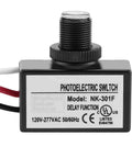 Photo of Dusk to Dawn Light Sensor for Outdoor Lighting 277V AC Photocell Auto On Off Photoelectric Switch model NK-301F with delay function.