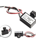 Dusk To Dawn Photocell Sensor Light Switch For Outdoor Lighting Waterproof IP65 AC 120-277V, showcased in a compact black wiring unit