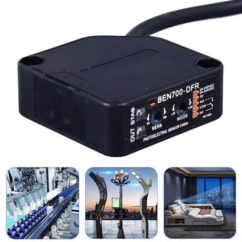 Dusk To Dawn Photoelectric Beam Sensor with Diffuse Infrared Proximity Switch, BEN700-DFR model, for auto on off lighting control