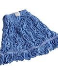 Mop head #32 blue rayon-blend looped-end with headband, by Sam