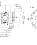 OEM External Gear Slewing Bearing - 2030mm Pitch Diameter 145 Teeth For Heavy-Duty technical drawing and specifications.
