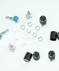 6 Pack EC11 Rotary Encoder With Push Button Five Pins, kit with knobs, nuts, and washers, ideal for Arduino and DIY electronics