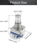10 Pack EC11 Rotary Encoder 360 Degree Code Switch With 7 Pins 15mm Shaft showing dimensions