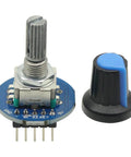 Three Pack Round Audio Rotating Potentiometer Knob Caps EC11 With Switch Rotary Encoder Module for DIY Audio Projects