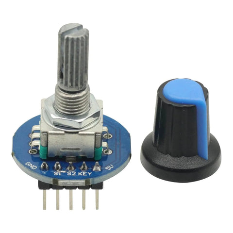 Three Pack Round Audio Rotating Potentiometer Knob Caps EC11 With Switch Rotary Encoder Module for DIY Audio Projects