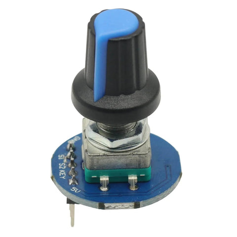 Three Pack Round Audio Rotating Potentiometer Knob Caps EC11 With Switch Rotary Encoder Module, 5V, 20 pulses, DIY projects.