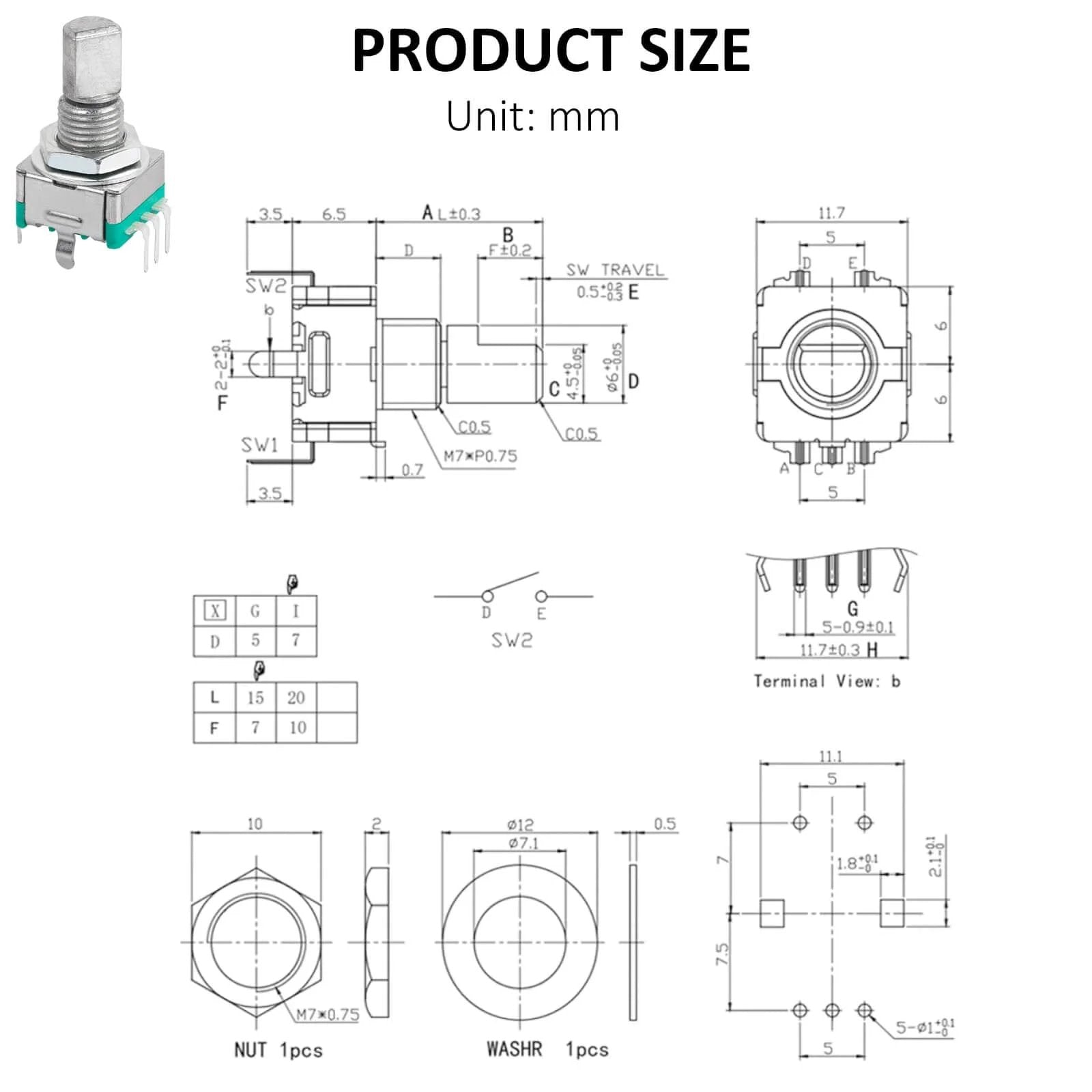 EC11 Rotary Encoder Pack: Compact & Durable ✓