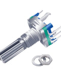 Five Pack Rotary Encoder Switch Push Button EC11 360 Degree Rotation With 5 Pins And 20 Detents, showing side view of module