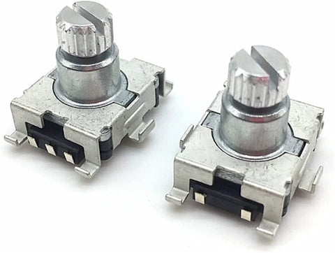 Two Pack EC11 Rotary Encoder With 30 Position Code Switch And Push Button SMD Type 5 Pin 9.5mm Plum Shaft Ideal For DIY Electronics Projects