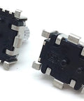 Two Pack EC11 Rotary Encoder With 30 Position Code Switch And Push Button SMD Type 5 Pin 9.5mm Plum Shaft close-up view