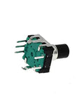 Five Pack 360 Degree Rotary Encoder Kit With EC12 RE12 Style 24 Position Encoder 5 Pin Push Button Switch 12.5mm Handle Length Durable Audio Encoder