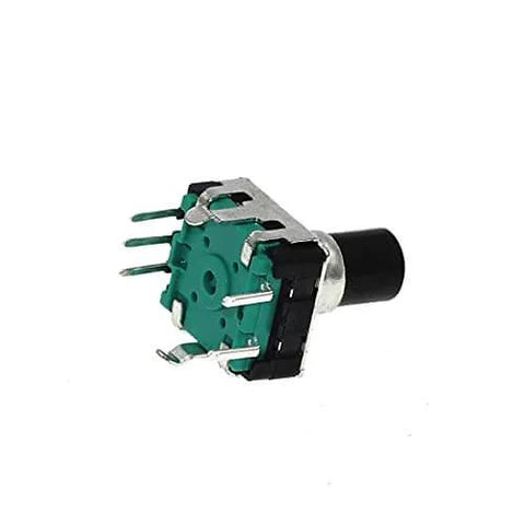 Five Pack 360 Degree Rotary Encoder Kit With EC12 RE12 Style 24 Position Encoder 5 Pin Push Button Switch 12.5mm Handle Length Durable Audio Encoder