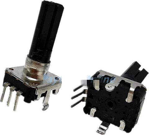 Five Pack EC12 Rotary Encoder With Switch 360 Degree Audio Encoder 24 Position 3 Pin No Push Button 20mm Shaft Length RE12 for electronics