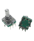 360 Degree Rotary Encoder Switch EC16 For Audio Coding 5 Pin Long Handle 20mm Push Switch Pro Grade Quality Tough Metal Shaft