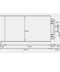 Technical diagram of Beefy ER11 Spindle Motor For CNC Mills And Routers, 110V And 220V Dual Power, 800W, 65mm diameter, 181mm length.