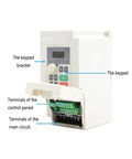 Frequency drive for ER25 Square Air Cooled Spindle Kit 220V 2.2kW With 0.01mm Runout Ceramic Bearings And Frequency Drive shown with keypad.