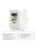 Frequency drive dimensions for ER25 Square Air Cooled Spindle Kit 220V 2.2kW with 0.01mm runout ceramic bearings, 4-piece bearing set.