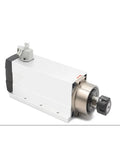 Front view of ER25 Spindle Motor For CNC Milling Rock Solid Air Cooled With Ceramic Bearings Square Type Flange 220V