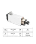 ER25 Spindle Motor For CNC Milling Rock Solid Air Cooled With Ceramic Bearings Square Type Flange 220V High Speed Live Spindle