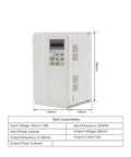3.7KW VFD inverter with dimensions and specs for ER25 Air Cooled CNC Spindle With 3.5KW Motor Four Bearings And Ceramic Ball Bearings