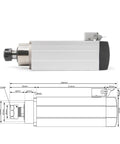 Side view of ER25 Air Cooled CNC Spindle with 3.5KW Motor, four ceramic bearings, and 3.7KW VFD Inverter for high-speed milling.