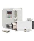 ER25 2.2kW Spindle for CNC Milling, 220V High Speed Beast With Ceramic Ball Bearings, inverter ready, side view with components