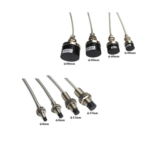 No Contact Eddy Current Displacement Sensor With 1mm And 2mm Stroke, stainless steel analog inductive transducer, multiple sizes