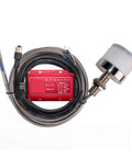 Non Contact Eddy Current Displacement Sensor 1 To 50mm Range 0 To 10V Output 24V DC Powered Stainless Steel Construction