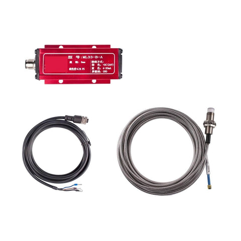 Non-Contact Eddy Current Displacement Sensor ML33-B-A with cables and stainless steel body